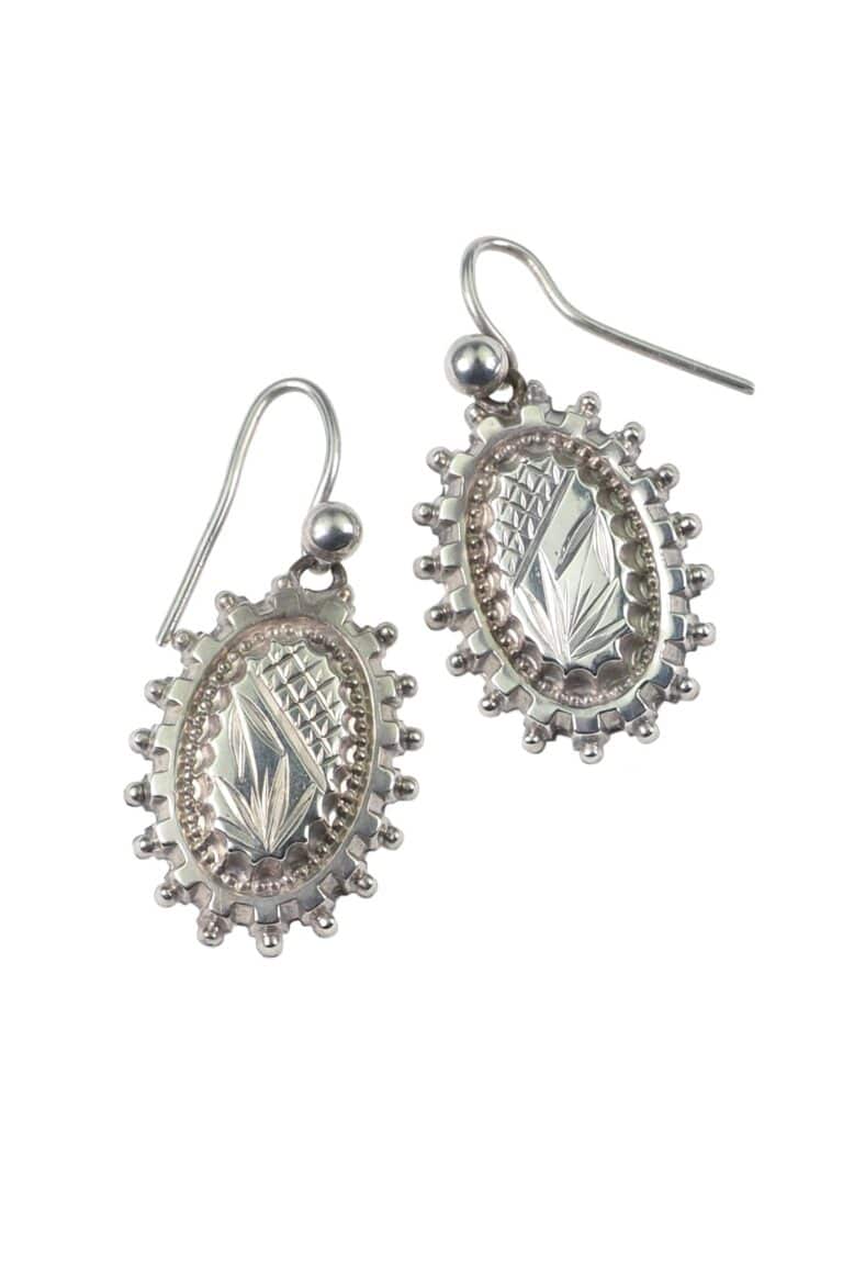 Viktorianische Ohrringe aus Sterling Silber