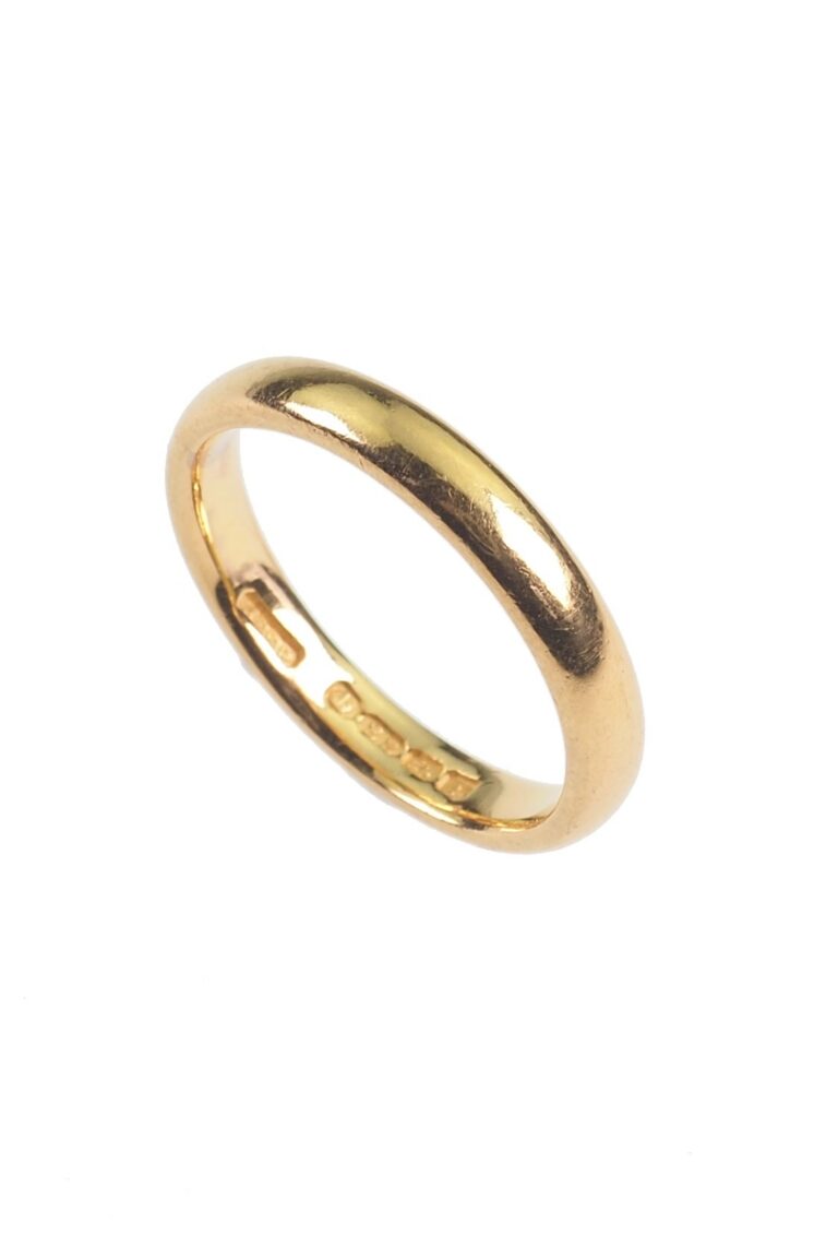 Art Déco Ehering aus 22 Karat Gold