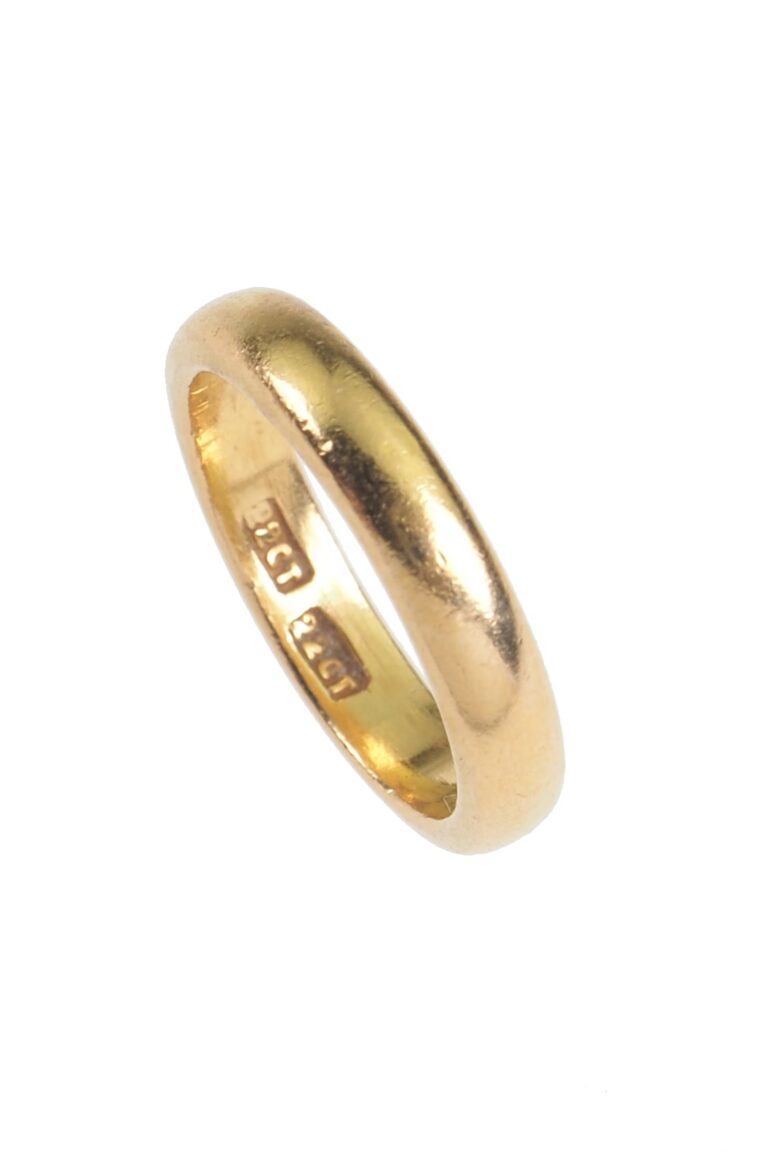Vintage Ehering aus 22 Karat Gold