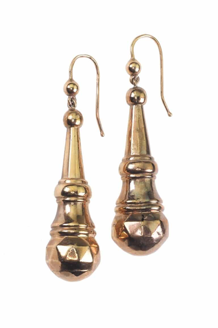 Viktorianische Ohrringe aus 9 Karat Gold