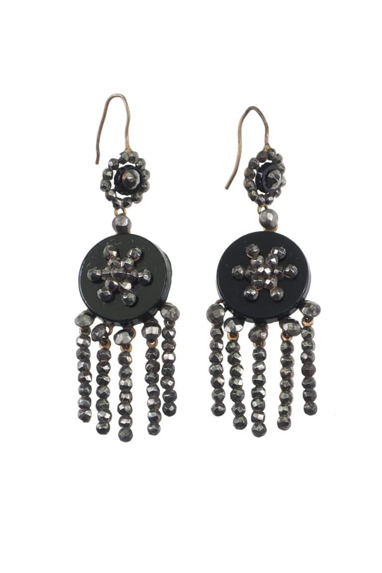 Viktorianische Ohrringe aus Stahl