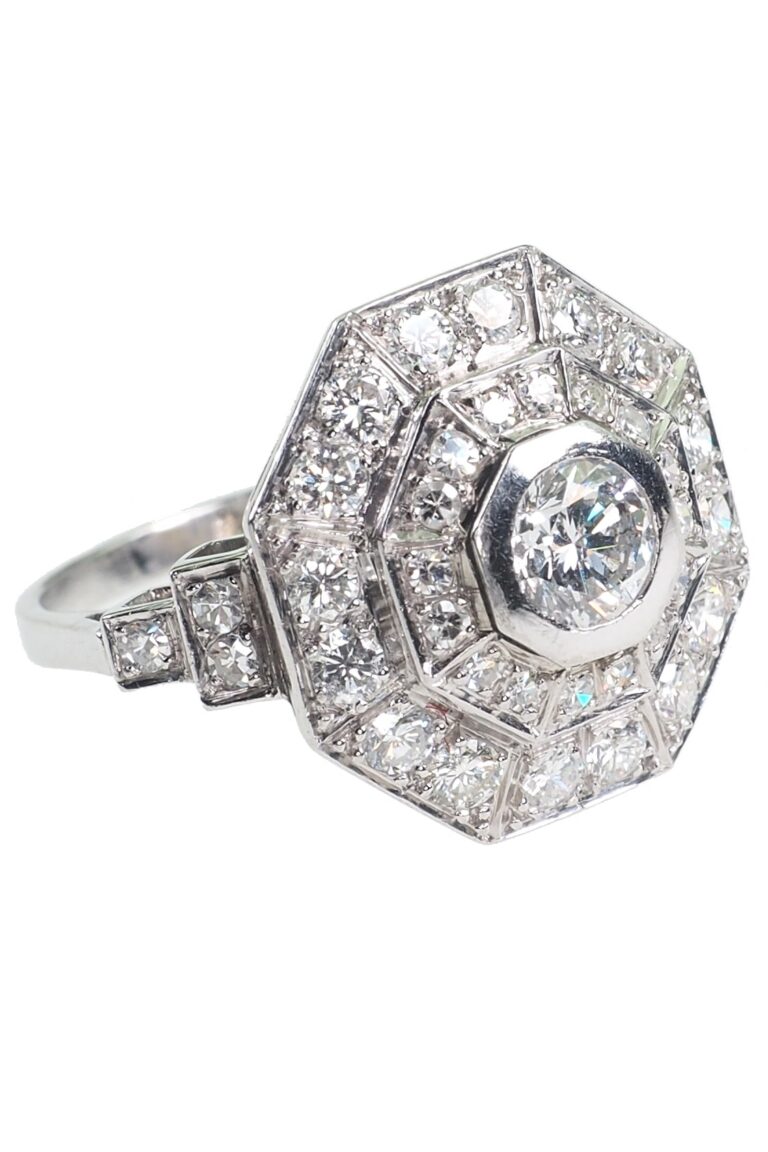 Vintage Ring mit Diamanten aus 18 Karat Gold