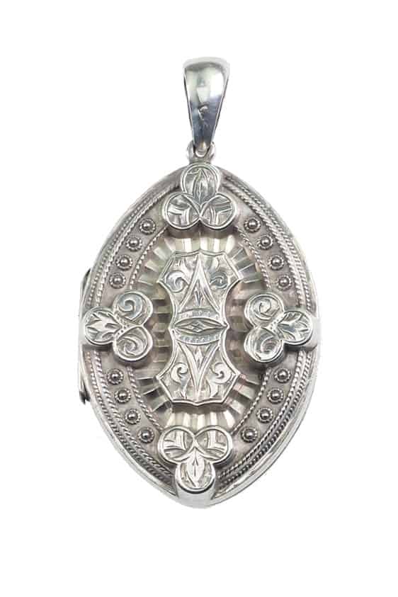 Viktorianische Medaillon aus Sterling Silber