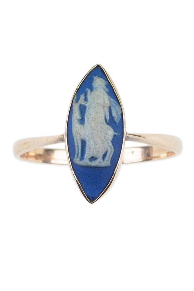 Gold Ring Wedgwood-Keramik aus 9 Karat Gold