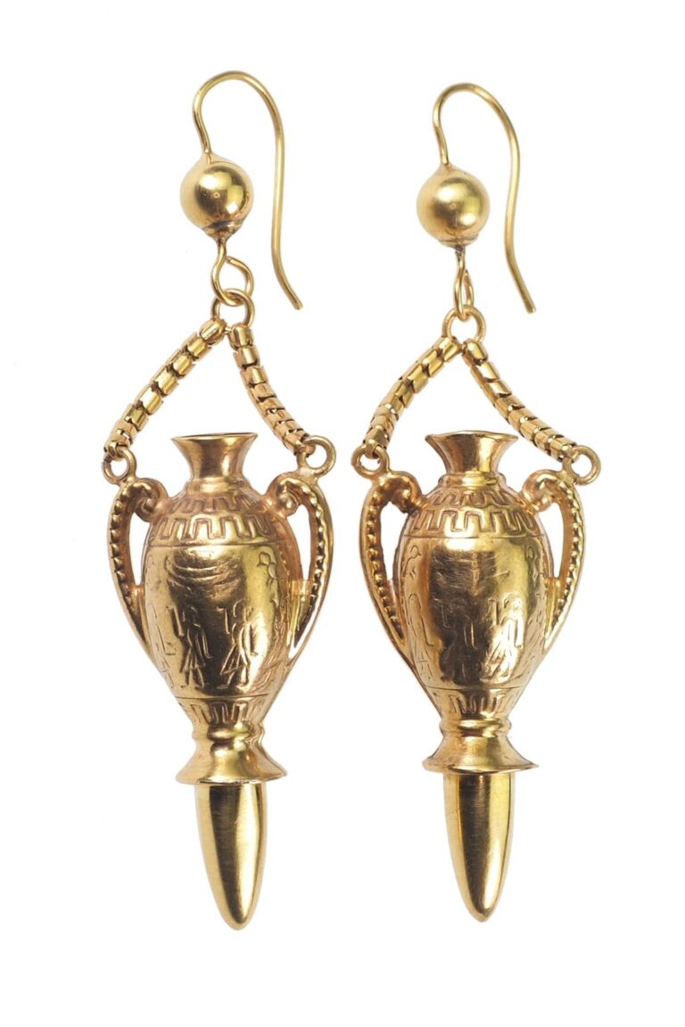 Viktorianische Ohrringe aus 15 Karat Gold