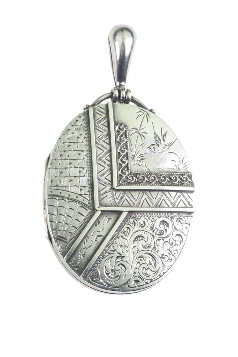 Viktorianische Medaillon aus Sterling Silber